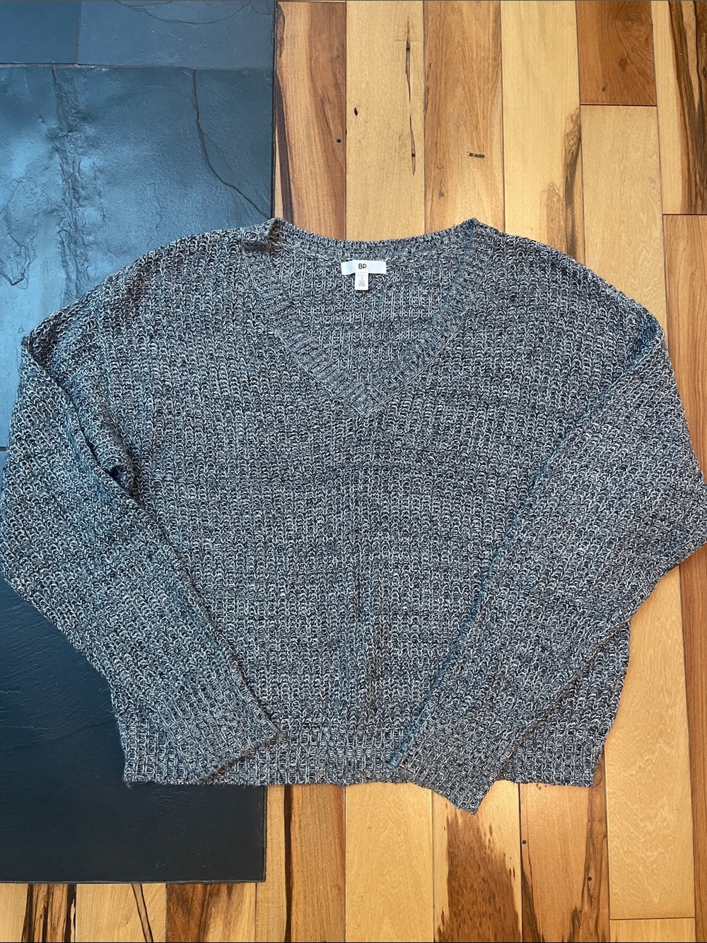 BP Gray V-Neck Sweater